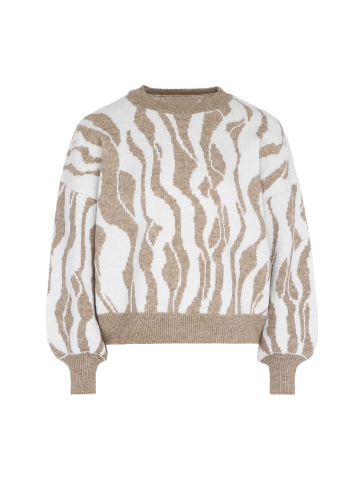Women Sweater in Taupe Weiss