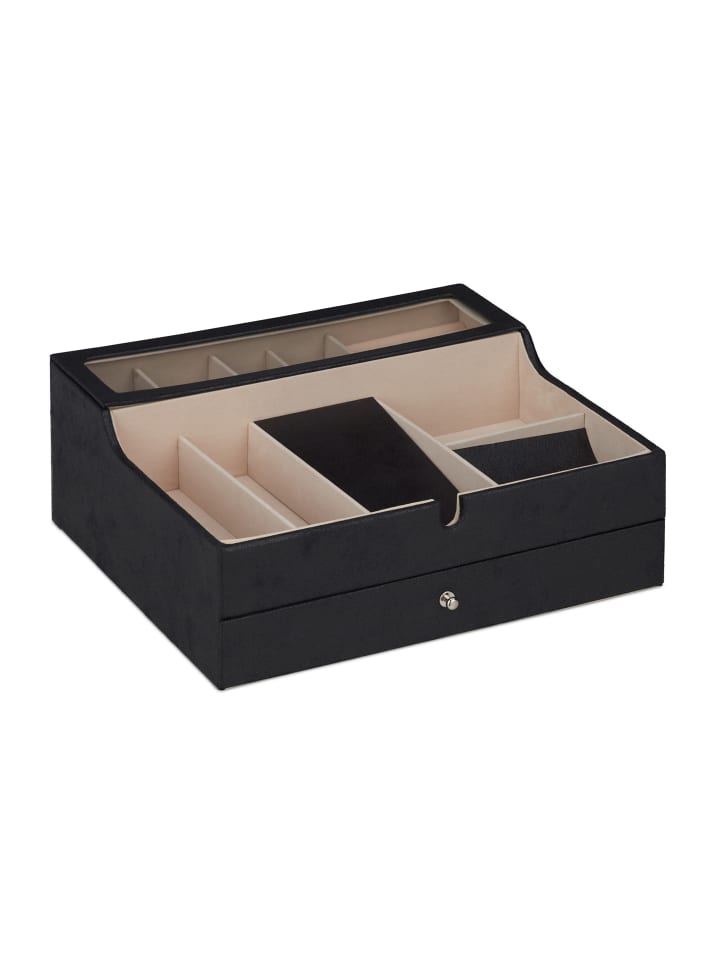 Schmuckkästchen in Schwarz - (B)34 x (H)13 x (T)31 cm