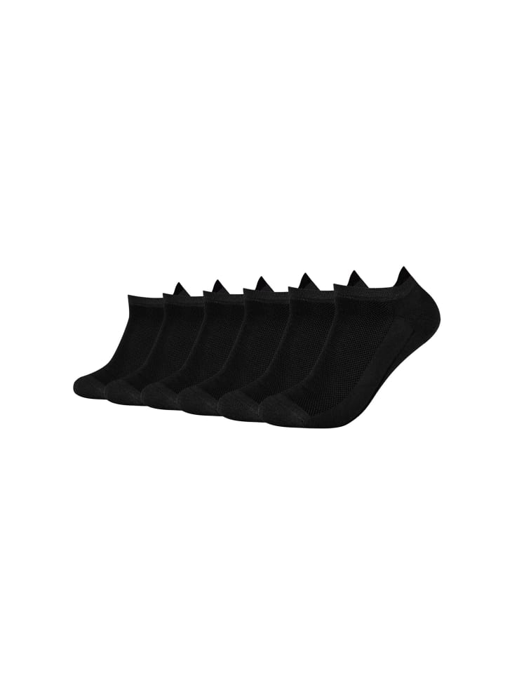 Sneakersocken ca-soft organic flap 6er Pack black black