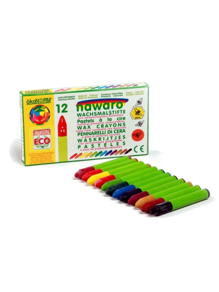 ökoNorm Wachskreide nawaro, Kartonetui - 12 Farben