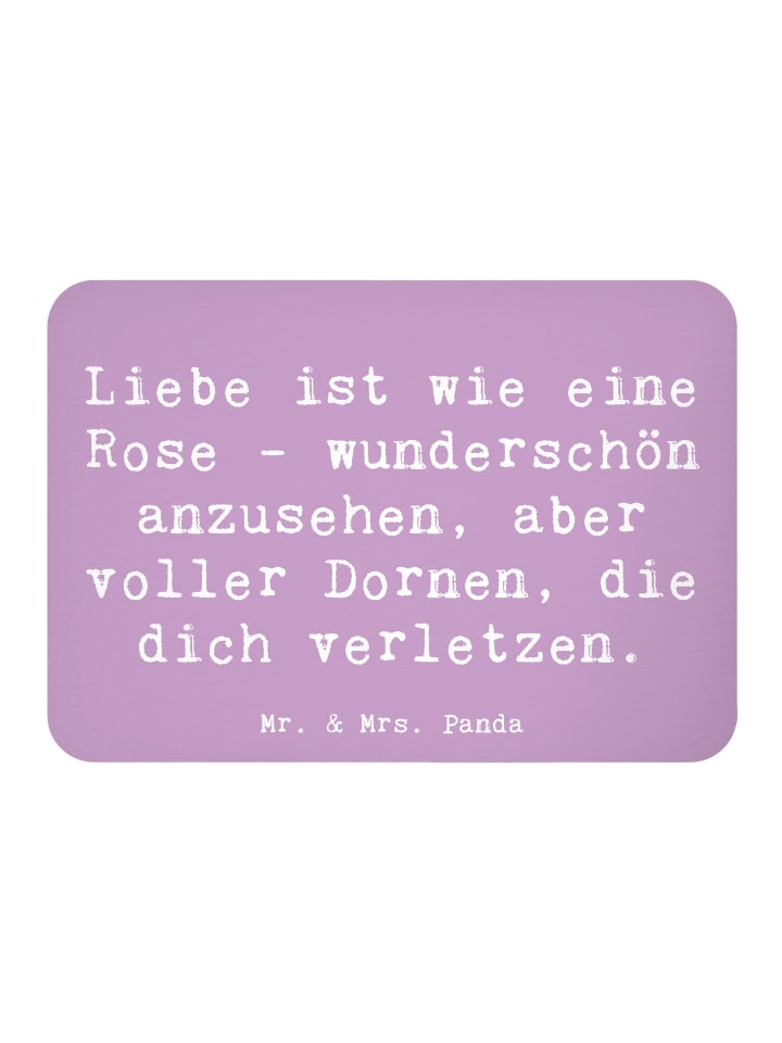 wandmagnet Spruch Rose Herzschmerz mit Spruch in Lavendeltraum