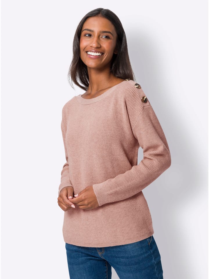 Pullover in puder-meliert