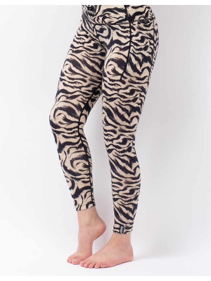 Funktionstights Pocket Wool Tights in Animal Swirl