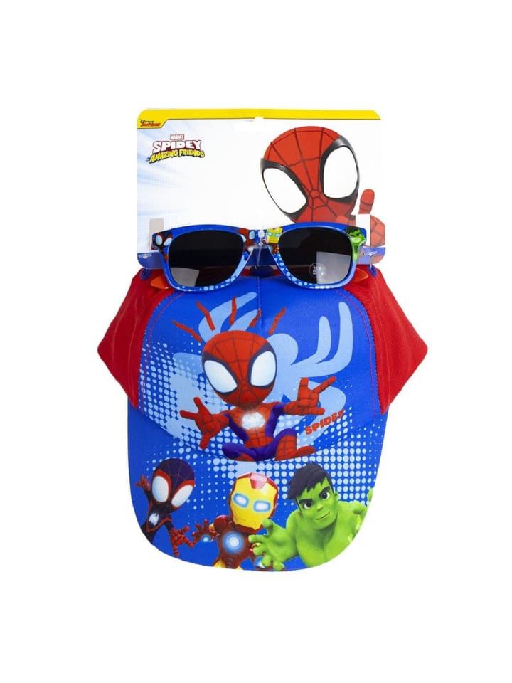 Spiderman Cap & Sonnenbrille – Sommeraccessoires für kleine Helden in Blau