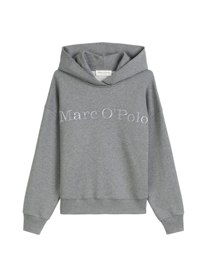 Logo-Kapuzensweatshirt relaxed in Light Grey Melange