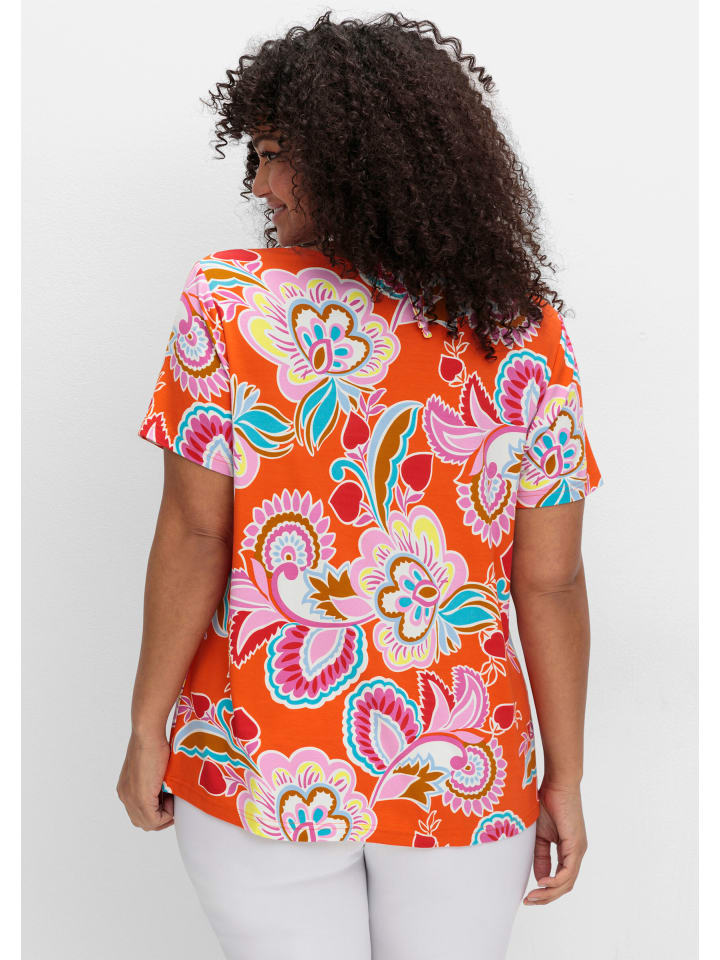 T-Shirt in hummer-gemustert