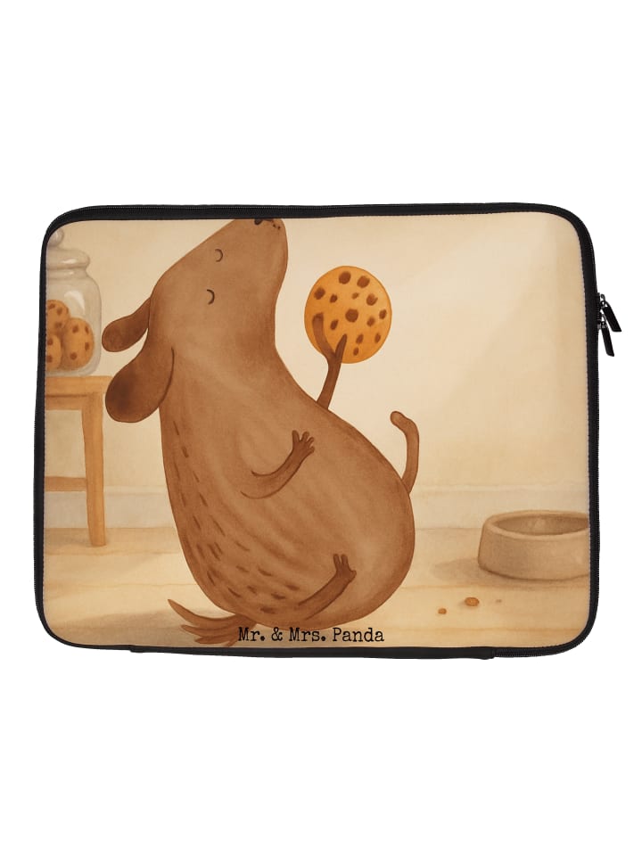 Laptop Tasche Hund Keks Design ohne Spruch in Weiß