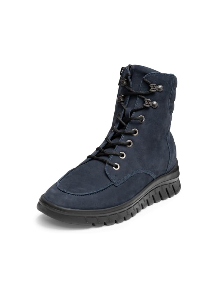 Softnubuk Stiefeletten in marine