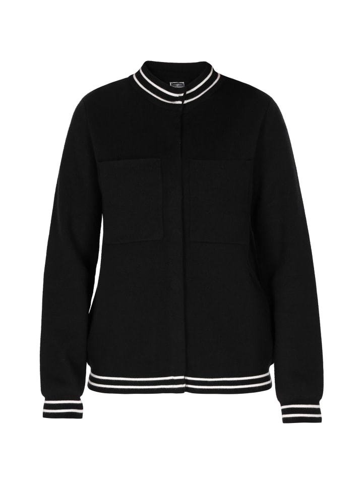 Damen Cardigan in Schwarz Weiss Streifen