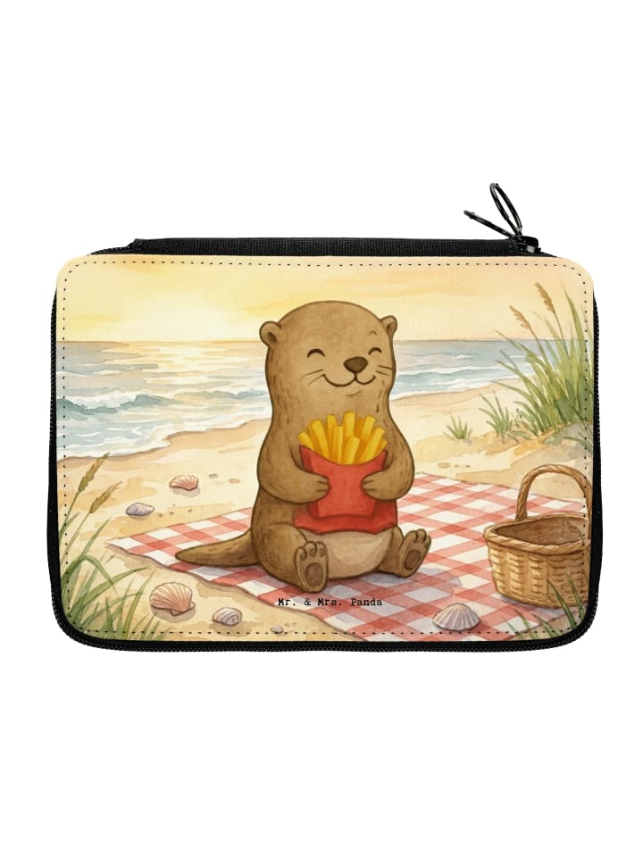 Mäppchen Otter Pommes Design ohne Spruch in Weiß
