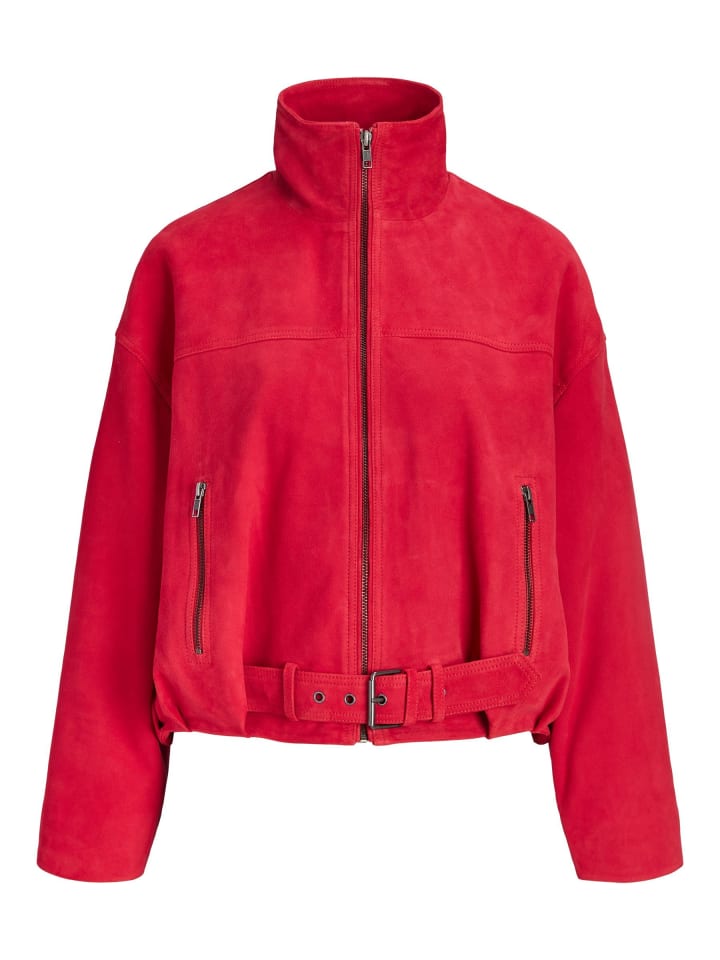 Jacke aus Wildleder in Scarlet Sage