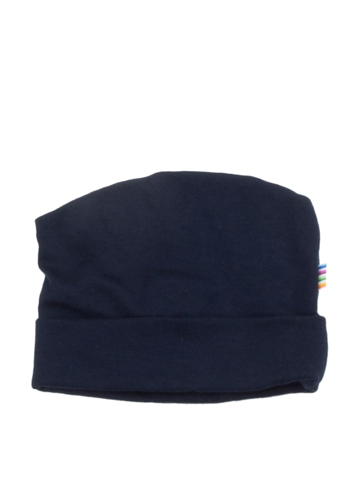 Beanie aus Merinowolle in navy