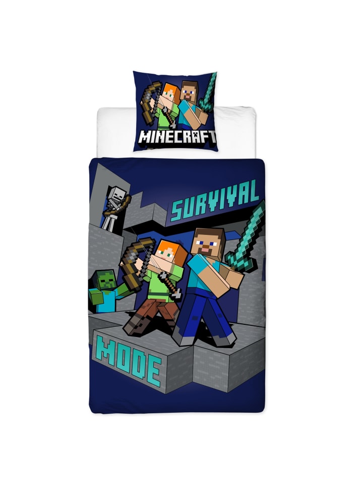 Bettwäsche- Set Minecraft in Bunt