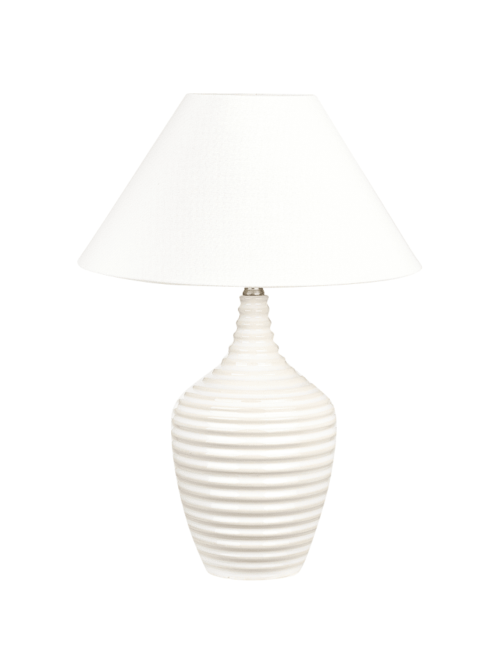 Tischleuchten CELESTE in Beige/Weiß - (W) 34 x (H) 56 x (L) 34 cm