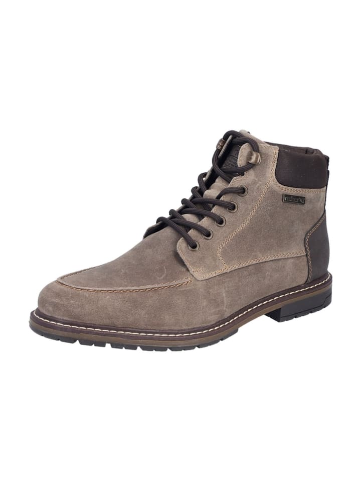 Schnürstiefeletten in Beige