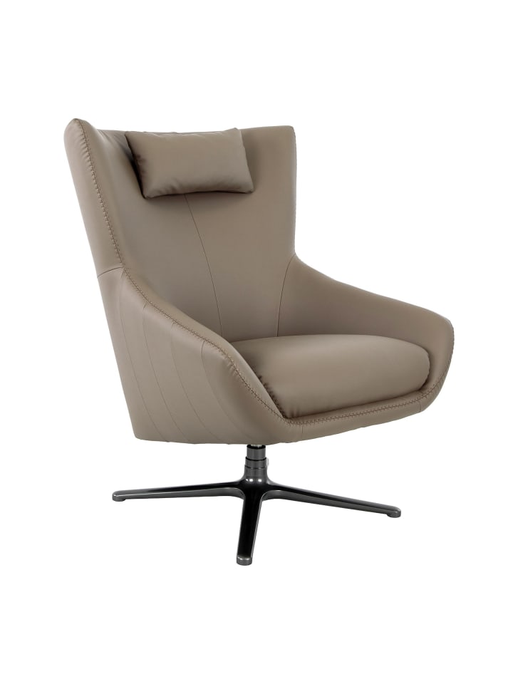 Drehbarer Sessel 5044 in Nerz / Stahl – (B)76 x (H)90 x (T)100 cm