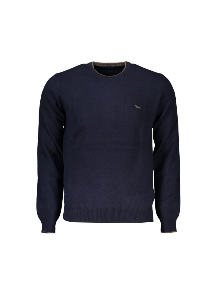 Blau Viskose Herren Pullover