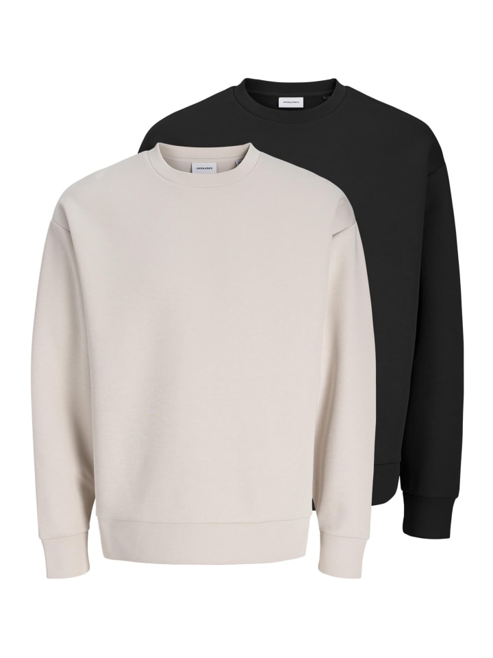 Sweatshirt Barron in Creme / schwarz
