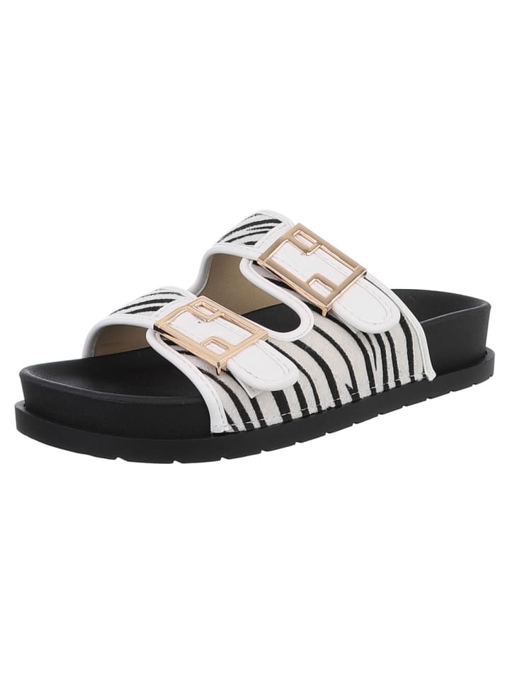 Sandale & Sandalette in Weiß und Schwarz