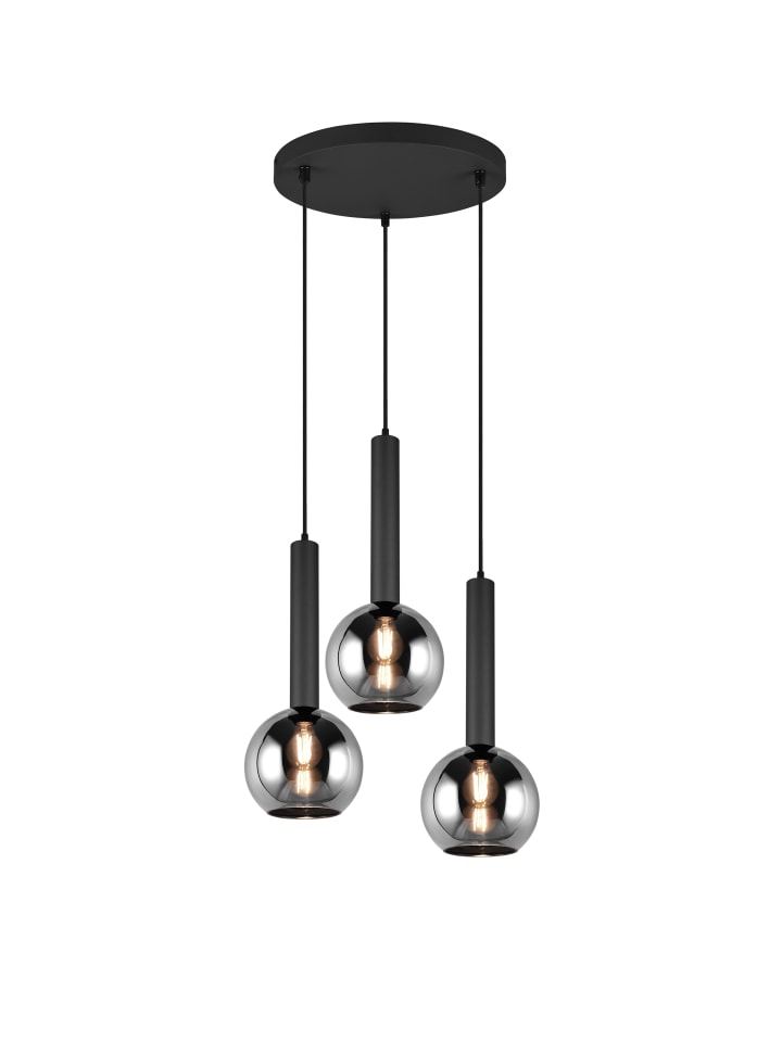 Pendelleuchte CLAYTON in schwarz matt