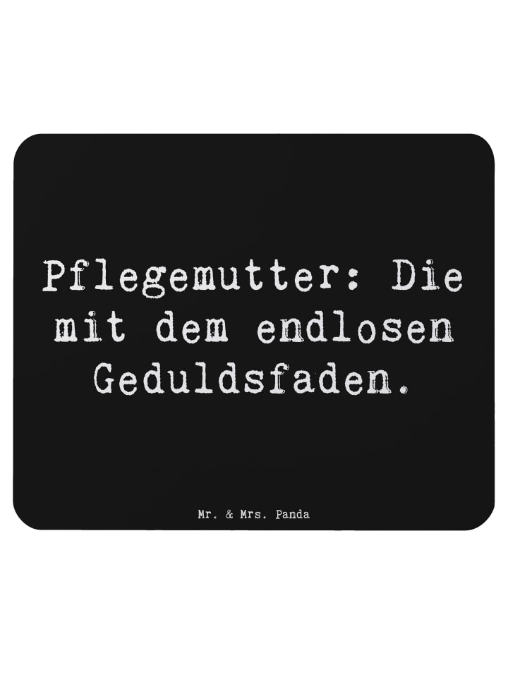 Mauspad Pflegemutter: Die mit dem endlosen Gedu... in Schwarz