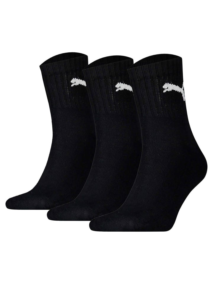 Socken 3er Pack in Schwarz