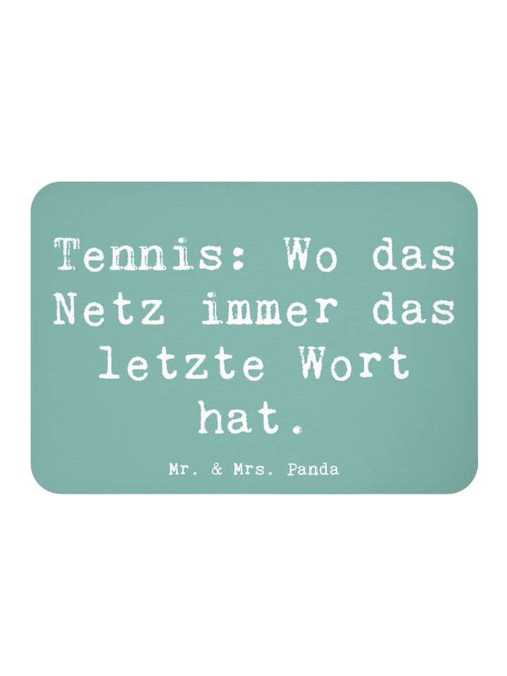 Magnet Spruch Tennis Netz mit Spruch in Meeresbrise