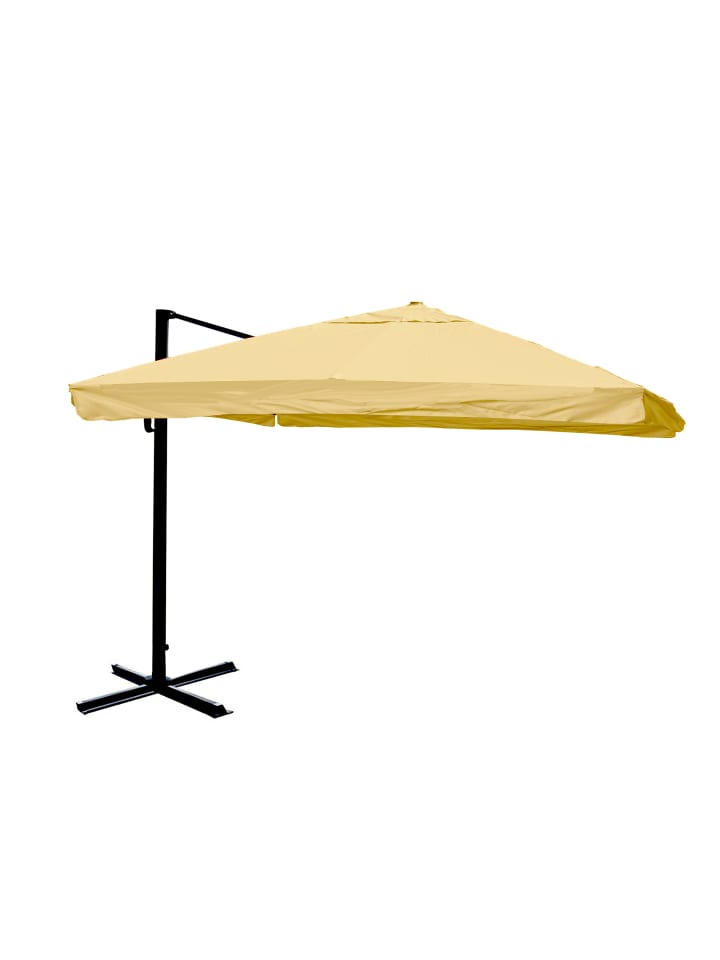 Gastronomie-Ampelschirm A96, Flap, creme ohne Ständer, drehbar