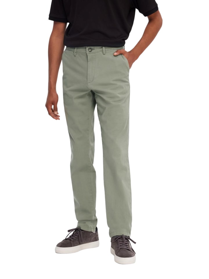 Stoffhose / Chino SLHSLIM-NEW MILES slim in Grün