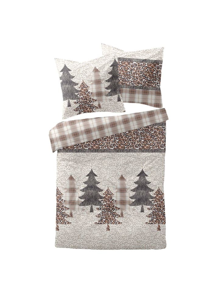 Bettwäsche Winterwild in beige braun