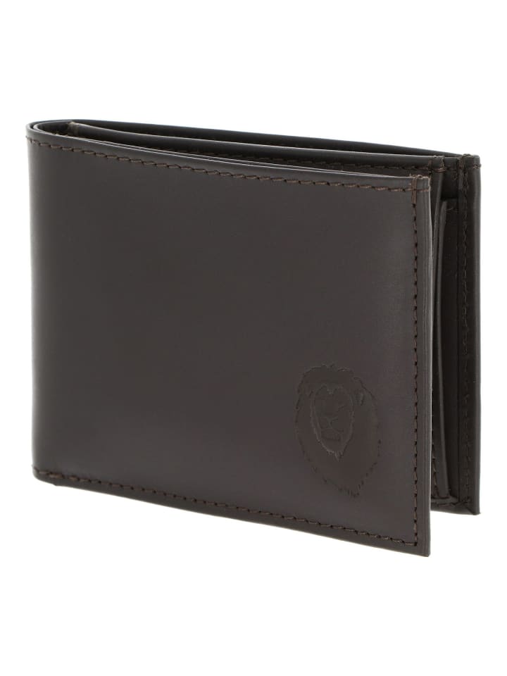Leather Geldbörse RFID Schutz Leder 11 cm braun-freedom lion