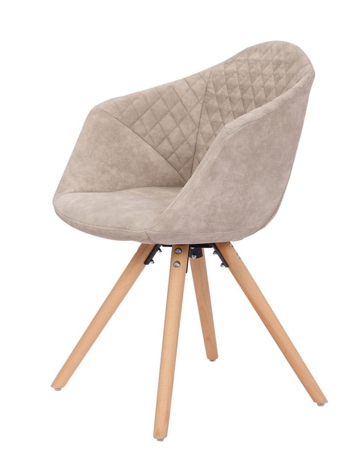 Stuhl Chadwick 110 2er-Set in weiß - creme