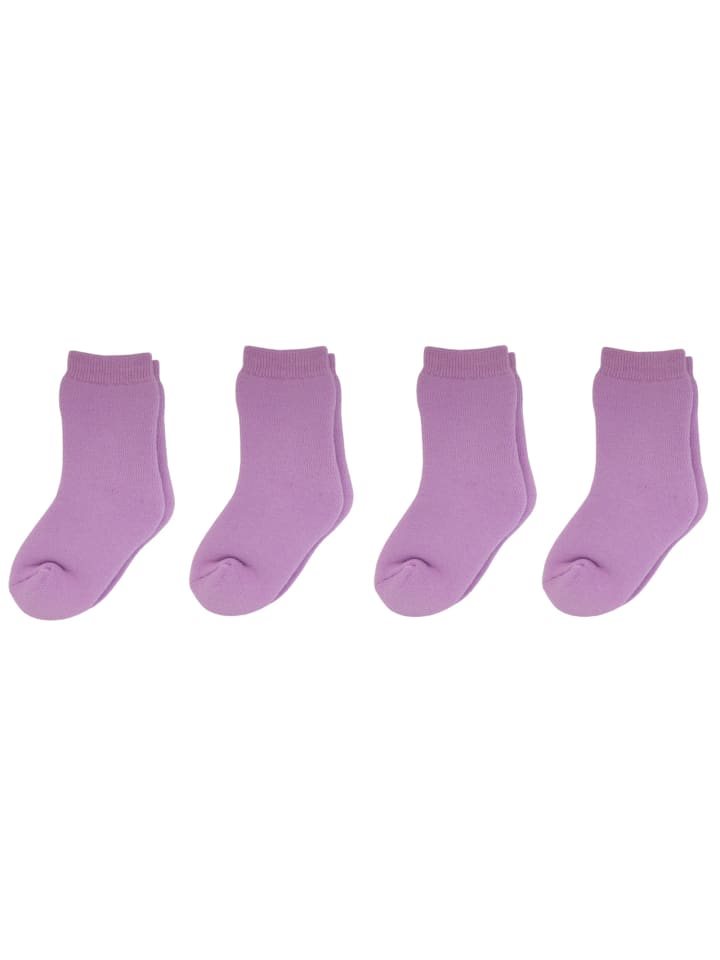 4er Pack Socken Halbplüsch in Lila