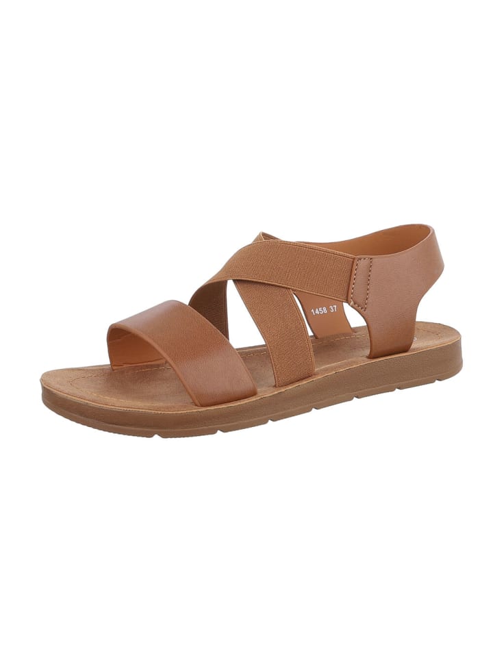 Sandale & Sandalette in Camel