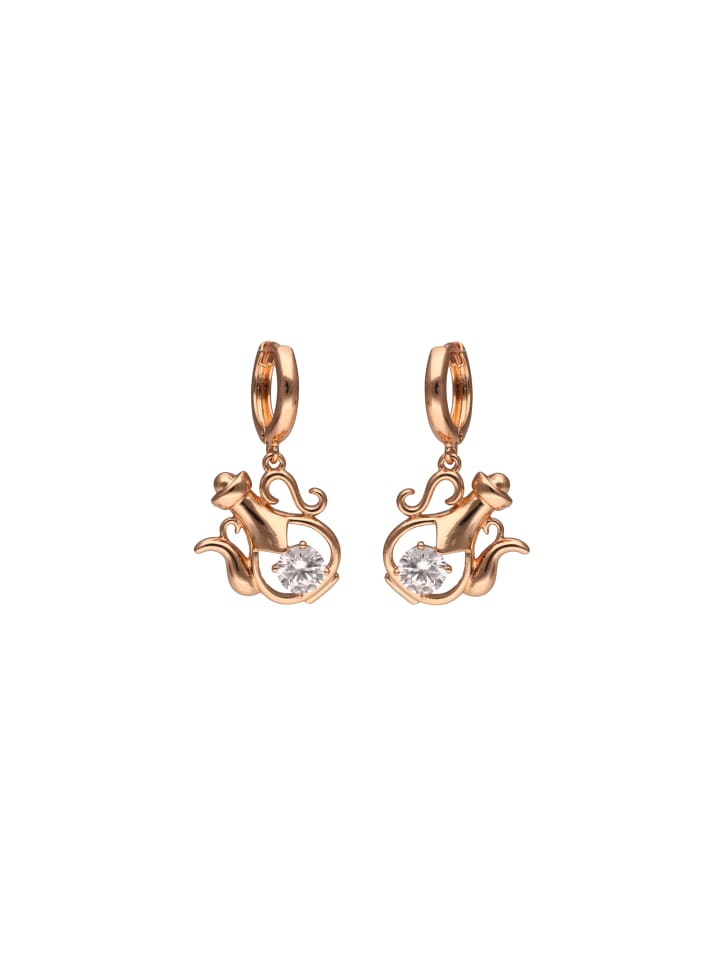 Women Dangle Earrings in Rose Gold