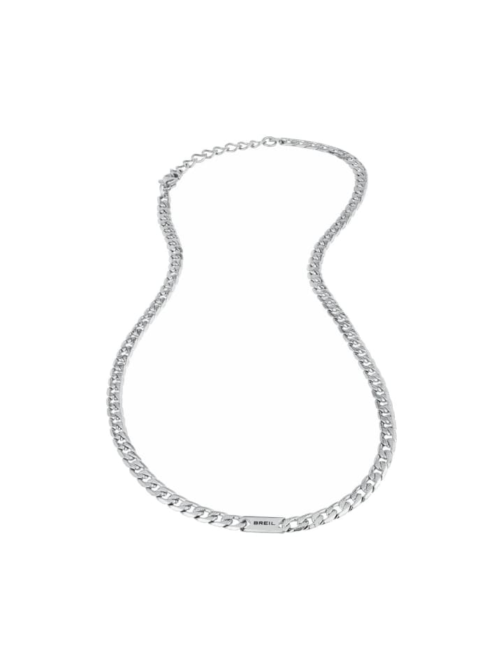 Halskette groovy silber
