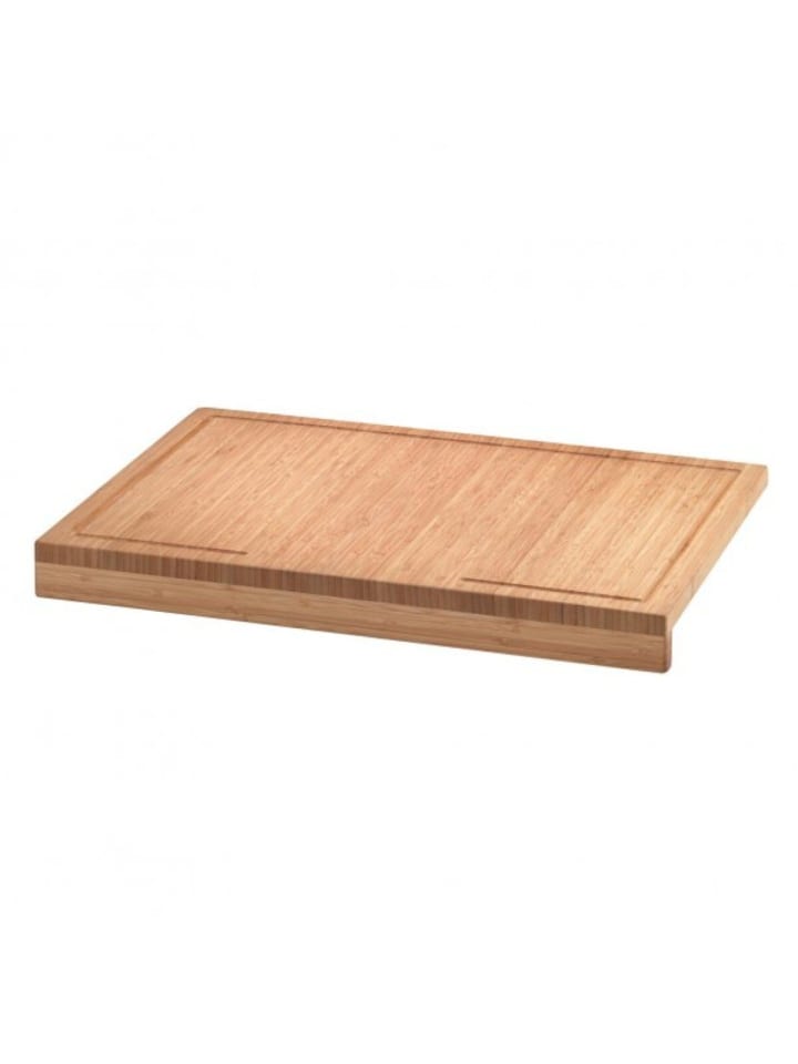 Bambus-Schneidebrett 56 x 38 cm mit Saftrille & Anschlagkante in Natur