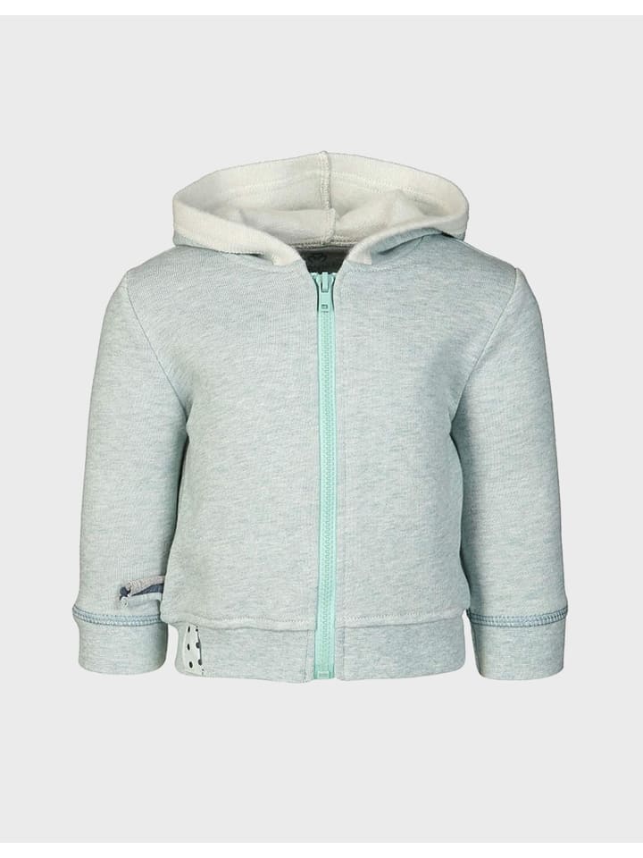 Baby Kapuzen-Sweatjacke in Aqua Melange