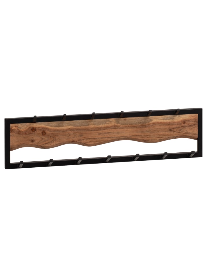 Wandgarderobe in Braun / Akazie / 80x8x22
