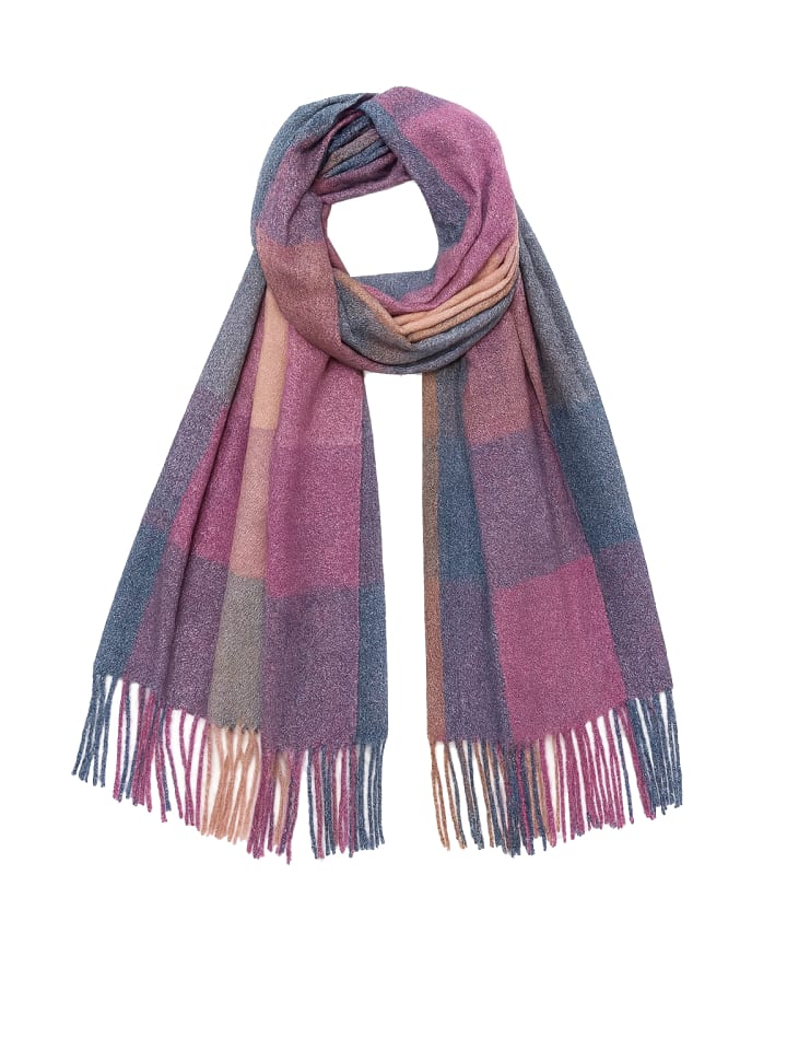 Weicher Schal mit Fransen - Modischer Winter-Accessoire for Damen in Pink