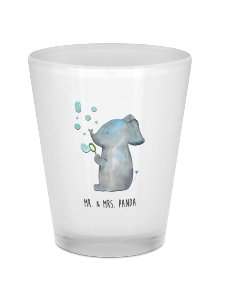 Grappaglas Elefant Seifenblasen ohne Spruch in Transparent