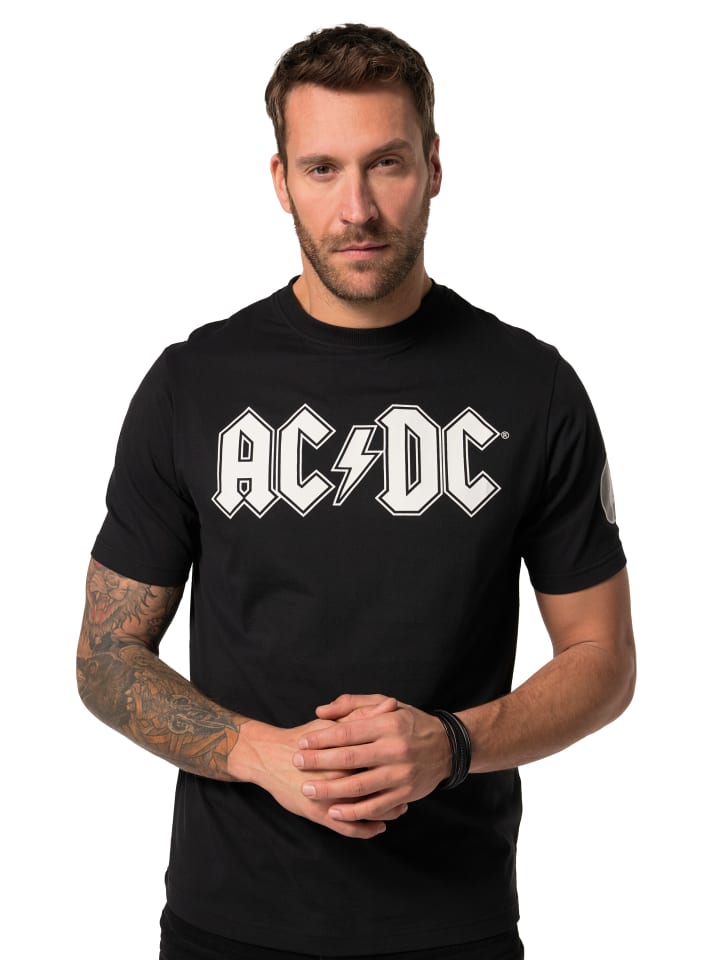 Kurzarm T-Shirt in schwarz