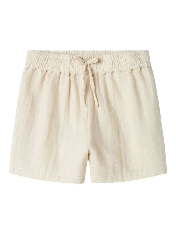Kinder Shorts mit elastischem Bund und Bindeband in Sand