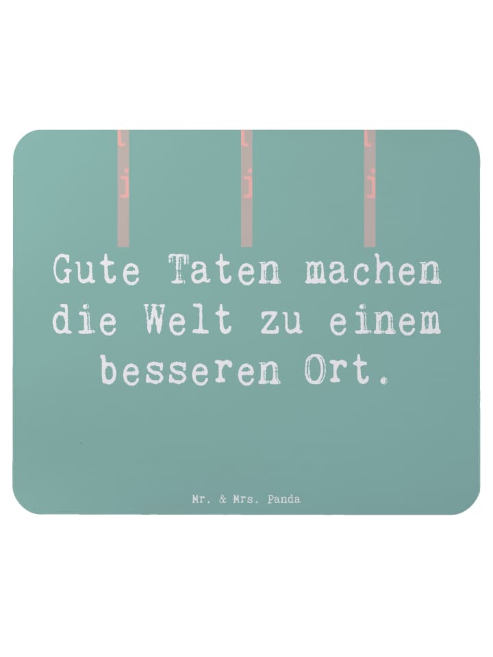 Mouse Pad Spruch Freundlichkeiten verbreiten mi... in Meeresbrise