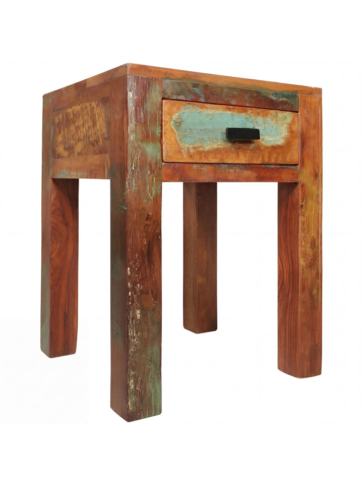 Nachttisch in Braun / Mango / 40x40x55