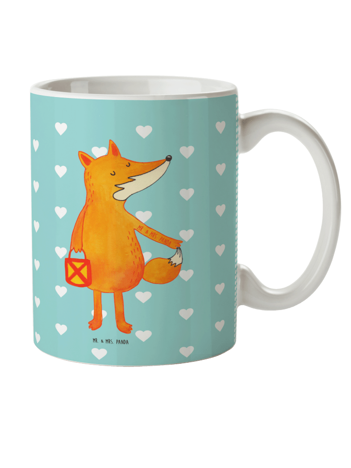 Kinderpott Fuchs Laterne ohne Spruch in Türkis Pastell