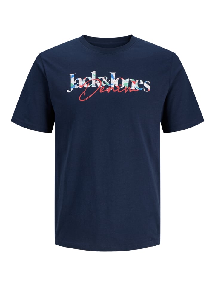 T-Shirt Rundhals Baumwolle Jjtom in navy blazer