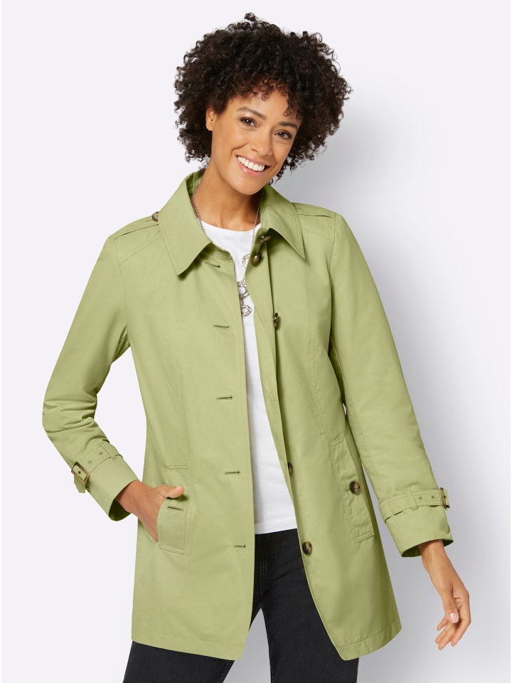 Trenchjacke in lindgrün