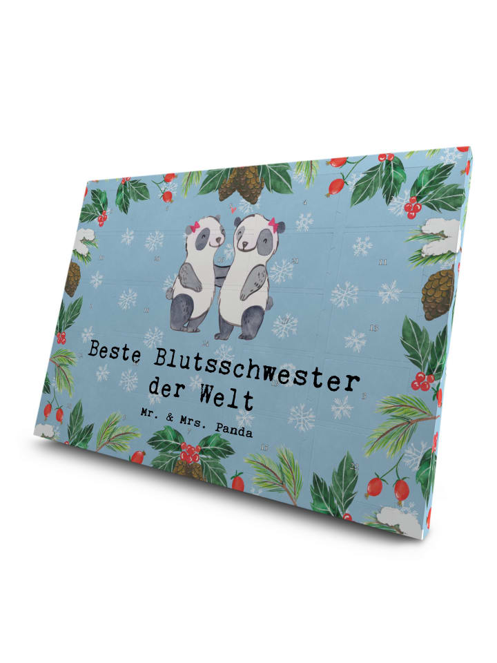 Adventskalender Panda Beste Blutsschwester der ... in Eisblau