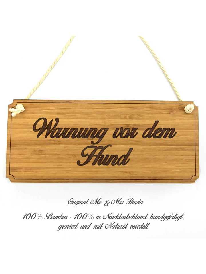 Schild Warnung vor dem Hund mit Spruch in Keine Angabe